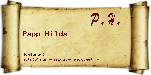 Papp Hilda névjegykártya